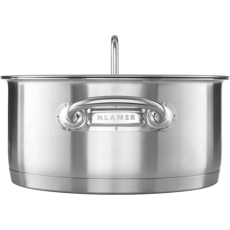 KLAMER Premium Edelstahl Kochtopf-Set, Kochtopf Set mit Glasdeckel, Töpfe Set unbeschichtet, Induktionstöpfe-Set Set, 4-teilig – Bild 6