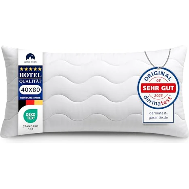 Gentle North Microfaserkissen Hochwertige Kopfkissen in Hotelqualität verschiedene Größen, Füllung: 100% Polyester, Seitschläfer, Rückenschläfer, Seitenschläfer, Bauchschläfer, 1- oder 2-tlg, Reißverschluss für Füllung, waschbar, Made in EU, allergiker... – Bild 2