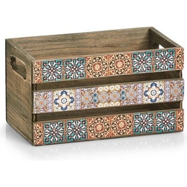Zeller Deko-Kiste "Mosaik", Holz, 24 x 14 x 13,5 cm – Bild 3