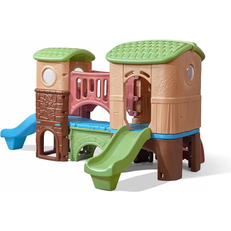 Spielhaus Clubhaus Climber braun 178 x 348 x 232 cm