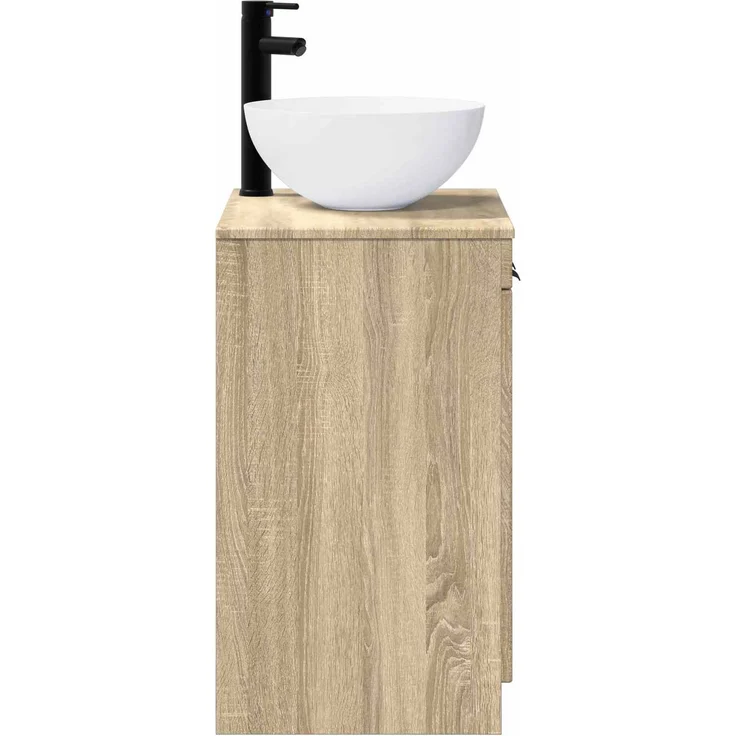 vidaXL Waschbeckenschrank Sonoma-Eiche 54 x 41 x 100 cm Holzwerkstoff 3404206 – Bild 6
