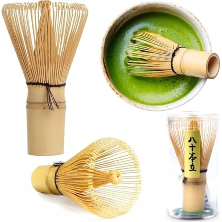 WestCraft Teeservice Matcha Set 4 tlg. Original japanische Matcha Schale mit Besen & Löffel (4-tlg), Bamboo, handgefertigt für eine authentische japanische Matcha & Tee-Zeremonie – Bild 3