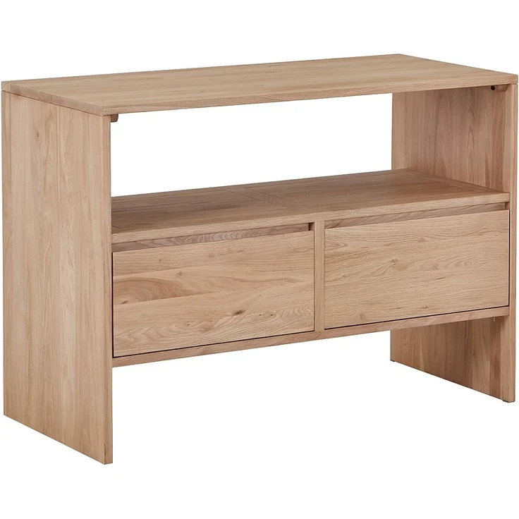 Vente-unique - Waschbeckenunterschrank aus Massivholz Eiche - Hell Natur - 110 cm - CAVIZO – Bild 4