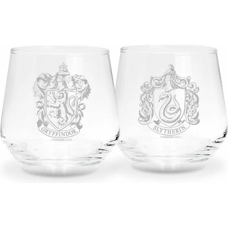 ABYstyle Gläser-Set Harry Potter 2-tlg. Gryffindor & Slytherin, 2-tlg, Glas – Bild 1