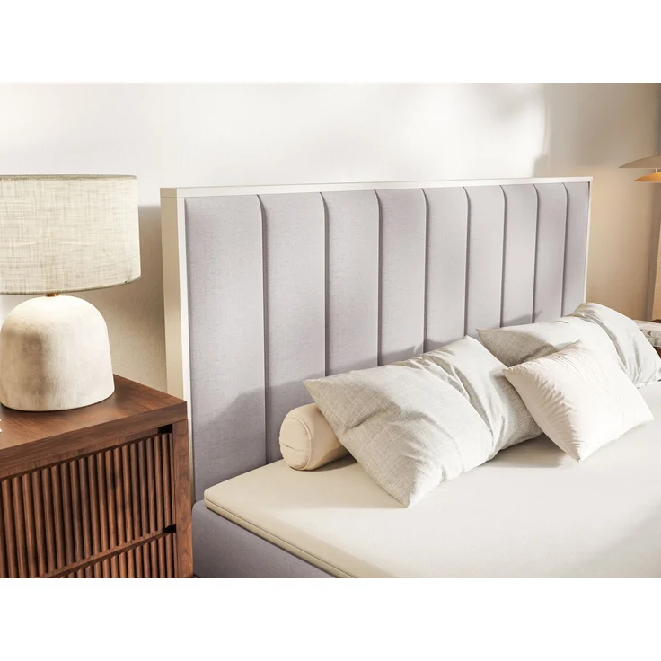 Selsey 'Togents' Boxspringbett 140x200 mit Stauraum und Topper, hydrophobe Chenille, grau – Bild 7