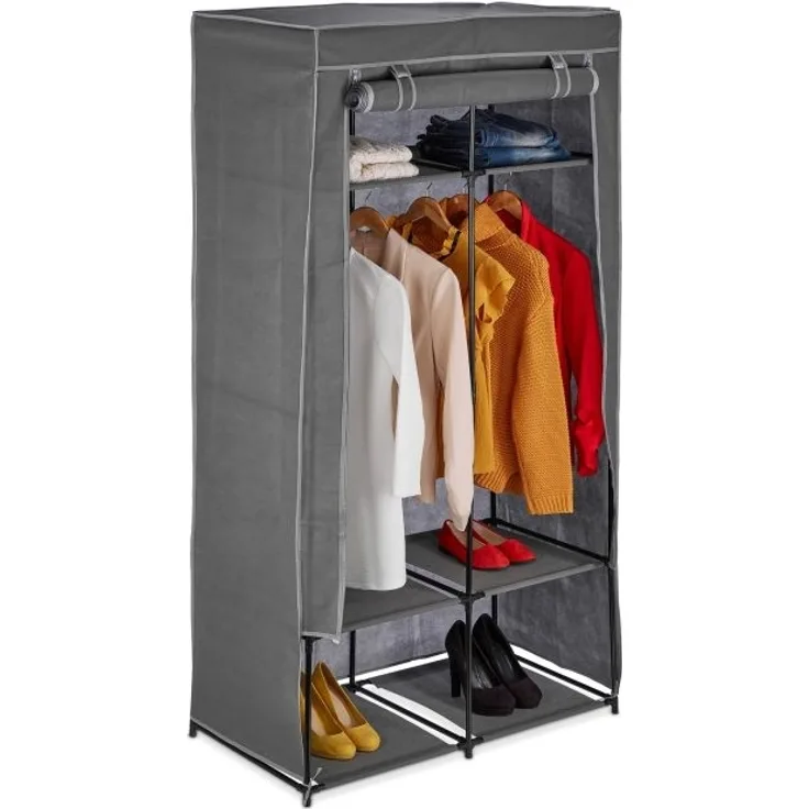 Stoffschrank mit 6 Fächern