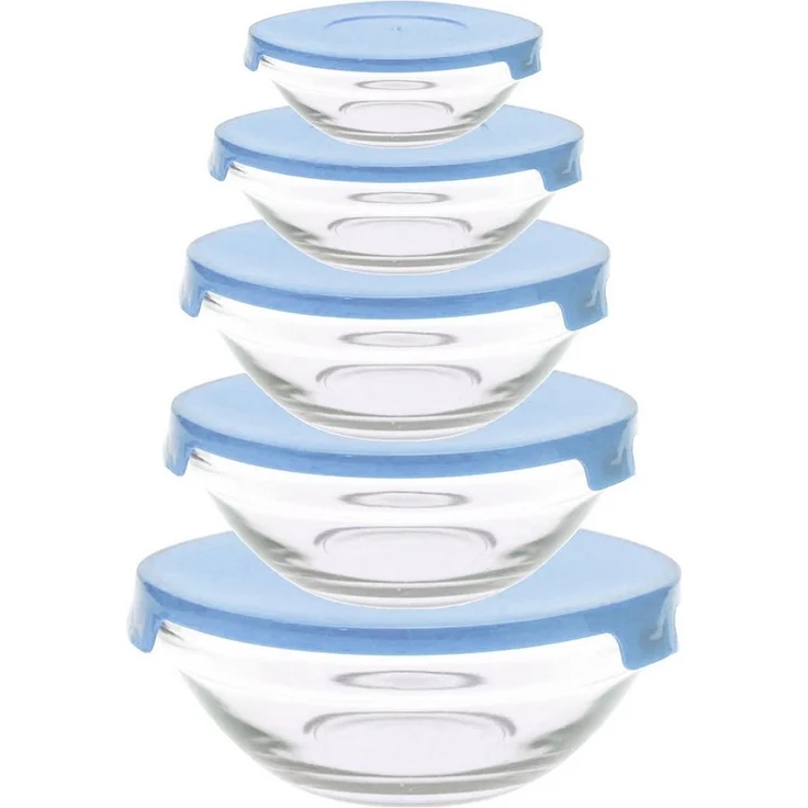 HAC24 Schüssel Vorratsdosen Glas Set Aufbewahrungsdosen Frischhaltedosen, Glas, (Set, 10-tlg), mit Deckel – Bild 1