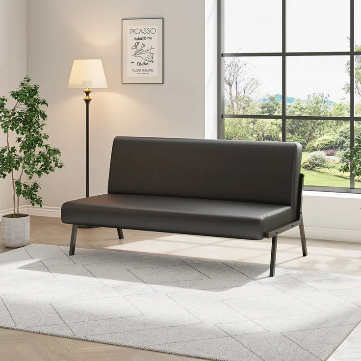 Dripex Sofa Sofa 2 Sitzer Stoffsofa Modern mit Metallrahmen 112 x 75 x 68 cm