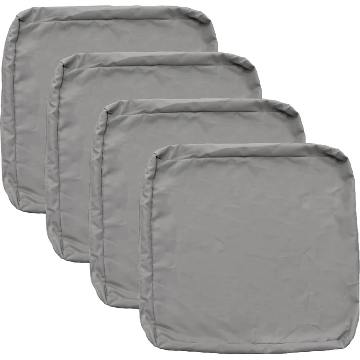 FLYMEI Terrassenkissenbezüge, wasserabweisend, für den Außenbereich, nur für den Außenbereich, Couch-Kissenbezüge, 63,5 x 63,5 x 12,7 cm, 4 Bezüge, Grau