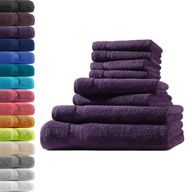 1x Badetuch + 1x Duschtuch + 2X Handtuch + 4X Gästetuch | Aubergine | 100% Baumwolle Frottier | Oeko-TEX® Standard 100 | Premium Qualität 500 g/m² – Bild 2