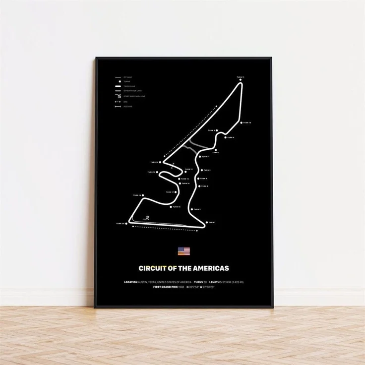 Poster Formel 1 Rennstrecken · Deko Print ohne Rahmen - C / 50x70 cm – Bild 6