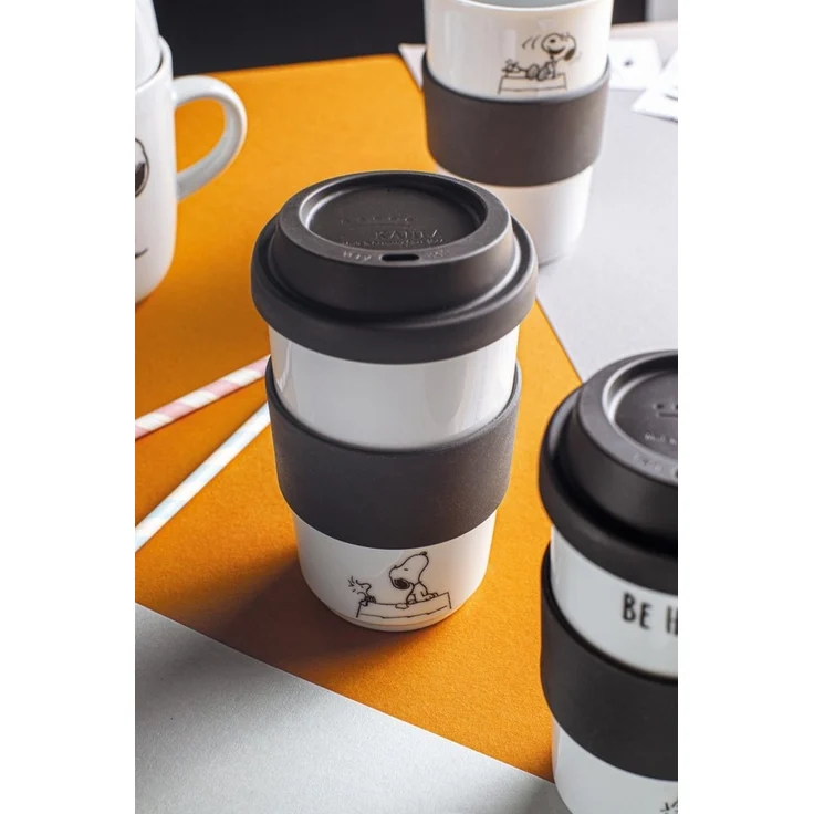 KAHLA Coffee-to-go-Becher fillit Becher 0,40 l Peanuts + Trinkdeckel, Porzellan, einwandig, Made in Germany – Bild 2