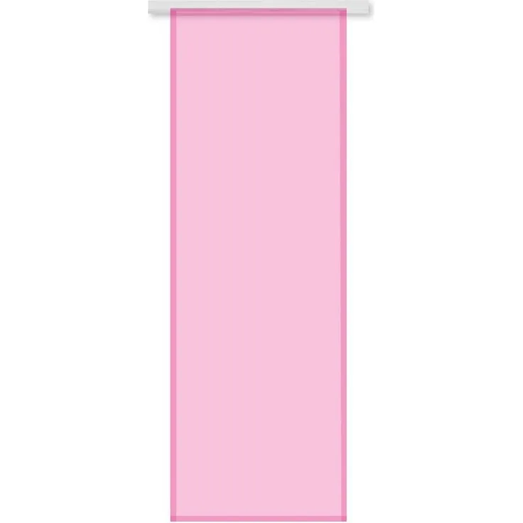 Transparenter Flächenvorhang Voile 60x245 cm wahlweise mit und ohne Technik, schlichte und stilvolle Fensterdekoration in vielen verschiedenen Farben erhältlich (pink - neonpink / ohne Technik)