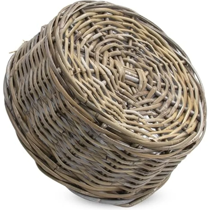 Spetebo Pflanzschale Pflanzschale aus Rattan im 3er Set - 30 / 26 / 21 cm (Set, 3 St, Pflanztöpfe), Blumentopf mit Folie ausgekleidet – Bild 4