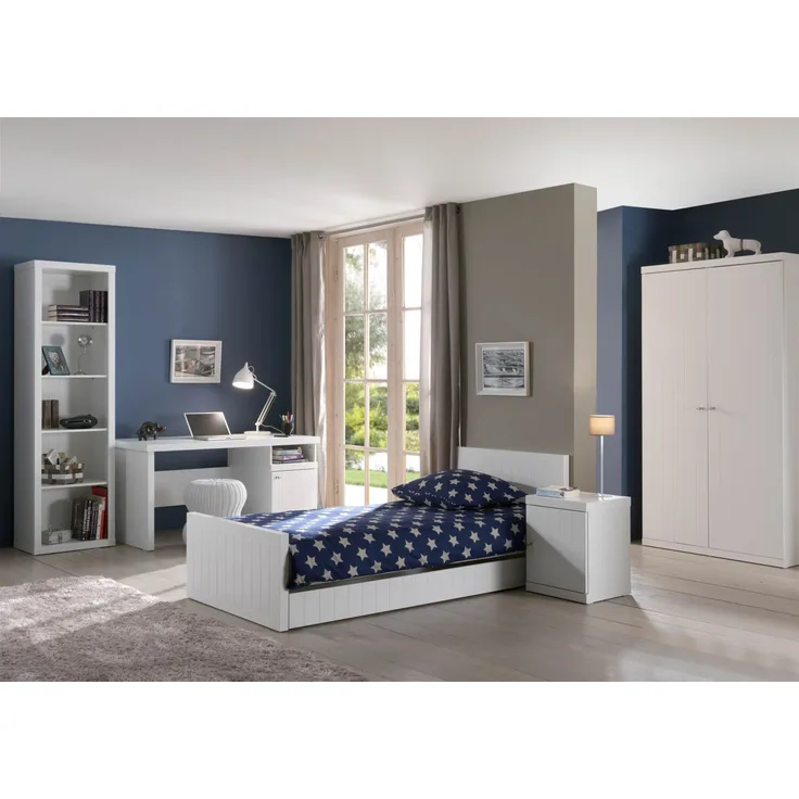 Vipack Nachttisch Robin mit Tür Holz Weiß 442738