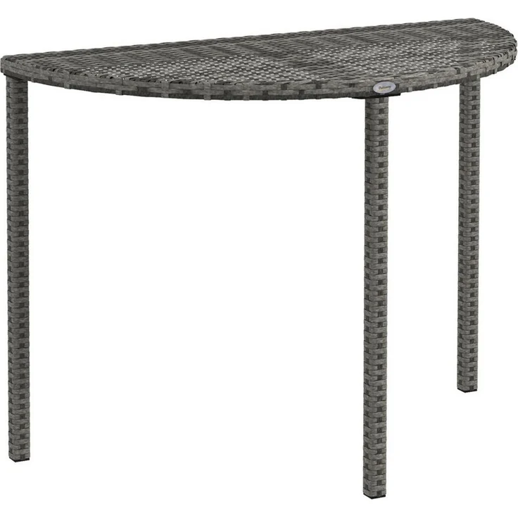 Outsunny Beistelltisch Balkontisch Garten Couchtisch (Tisch, 1-St, Balkontisch), Metall Grau 100 x 50 x 74 cm – Bild 1