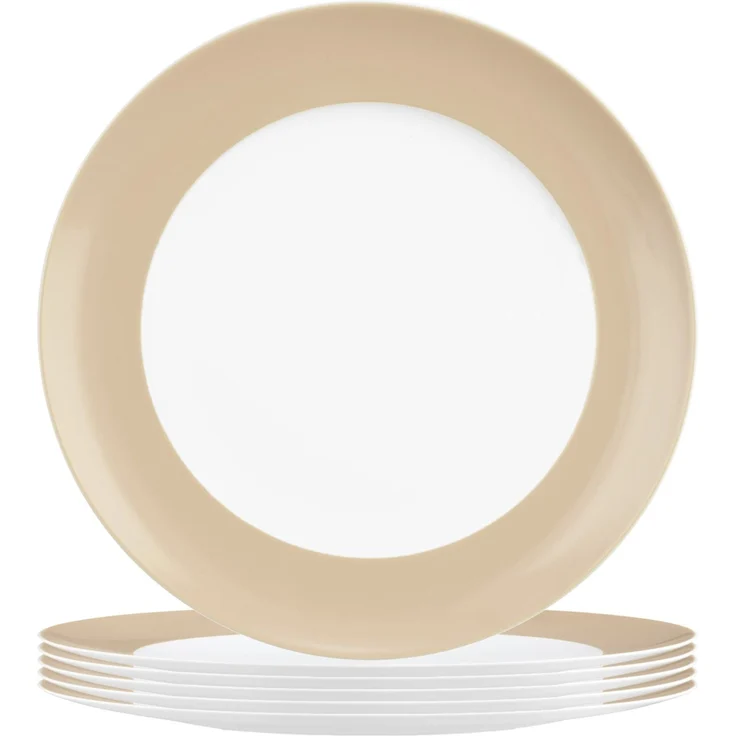 Seltmann Weiden Liberty Pure Colors Frühstücksteller ø 22,5 cm 6er Set - Dusty Beige – Bild 1