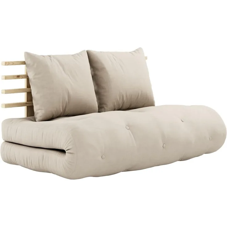 KARUP DESIGN SHIN SANO Schlafsofa Gestell Natur Matratze Beige