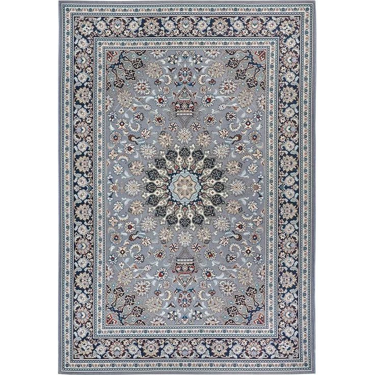 Hanse Home Kadi In- & Outdoor Teppich Orientalisch – Orient Flachgewebe, Orientalisches Design Klassisch, ÖKO-TEX Wetterfest & UV-beständig für Balkon, Terrasse, Garten – Grau Blau, 160x235 cm – Bild 4