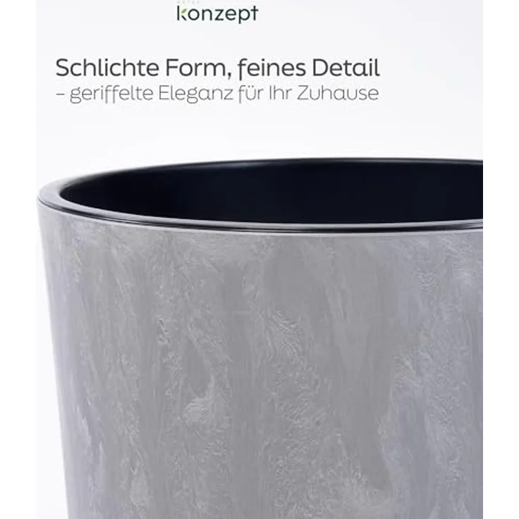 KONZEPT Blumentopf mit Einsatz Hoch 75cm in Beton Optik, für Außenbereich, Modernes Design, UV-beständig, keine scharfen Kanten, bruchfest – Bild 6