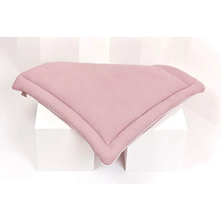 KraftKids Wickelauflage in Waffel Piqué rosa, Wickelunterlage 60x70 cm (BxT), Wickelkissen – Bild 2