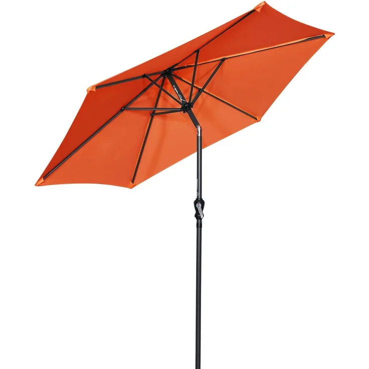 Angel Living Sonnenschirm Gartenschirme aus Polyester Ø 250 cm, Rund, UV-Schutz 50+, PA-Beschichtung, Leicht verstaubar, Abnehmbares Handwaschbares Verdeck