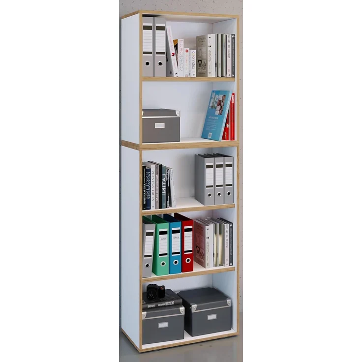 VCM Büroregal & Bücherregal Salia 920795 Weiß B. 60 x H. 183 x T. 33 cm – Bild 2