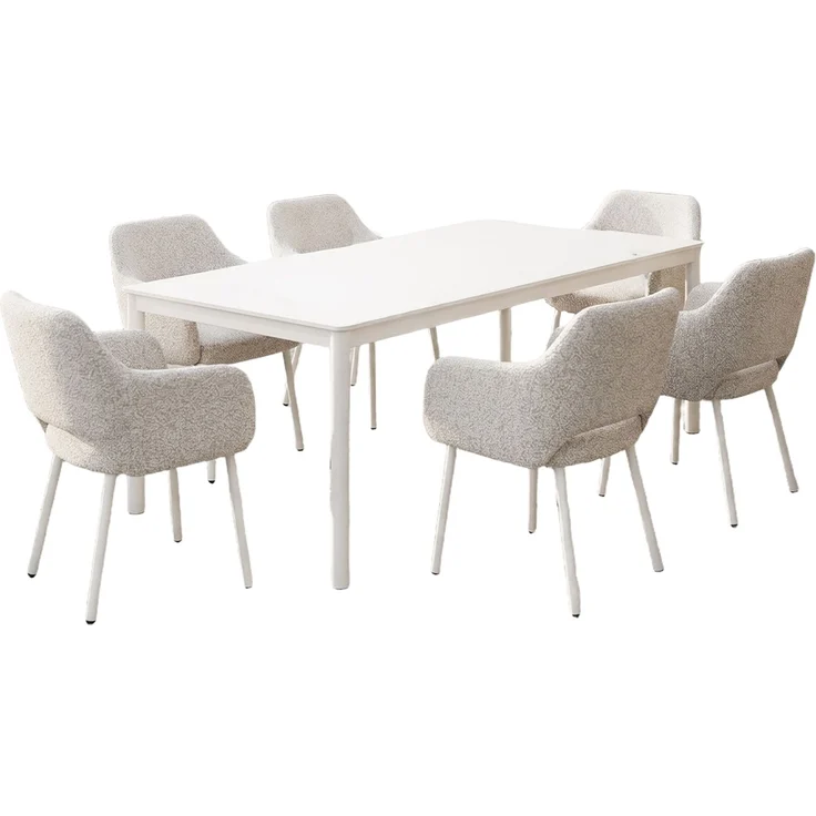 KAWOLA Gartenmöbel Set AMUR 7-tlg. Aluminium cremefarben x x cm – Bild 3