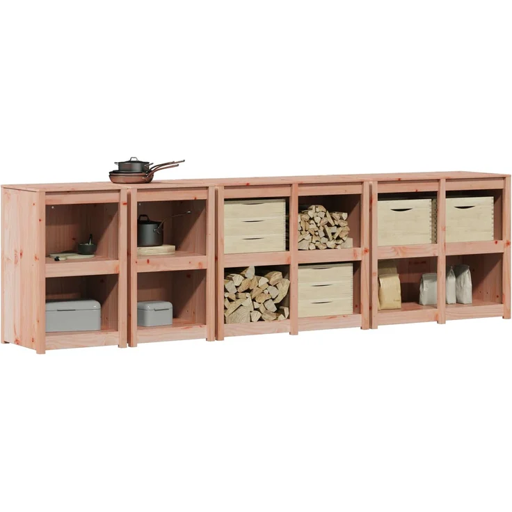 vidaXL Außenküchenschrank MEPPEL 4 stk. Natürlicher Douglas 3443808 – Bild 3