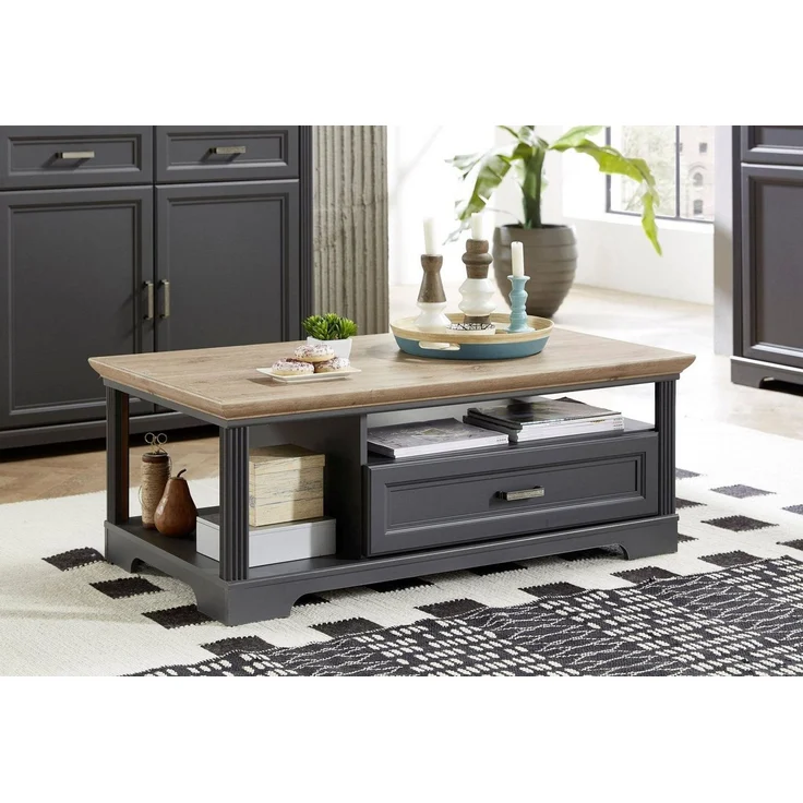 Couchtisch Jena / Jasmin, Holzfarben, 120 x 45 x 67 cm – Bild 1
