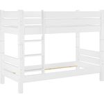 Erst-Holz Etagenbett massiv weiß 90x200