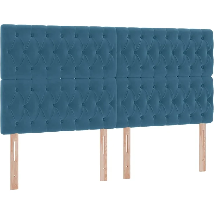 vidaXL Aufbewahrungsbett mit Matratze Dunkelblau 160 x 200 cm Samt 3372103 – Bild 9