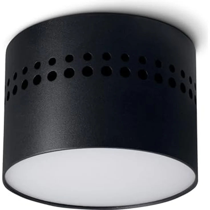 linovum LED Aufbaustrahler SUNEVA LED Aufbauspot schwarz rund indirektes Licht 230V warmweiß 8W, LED-Leuchtmittel fest verbaut – Bild 7