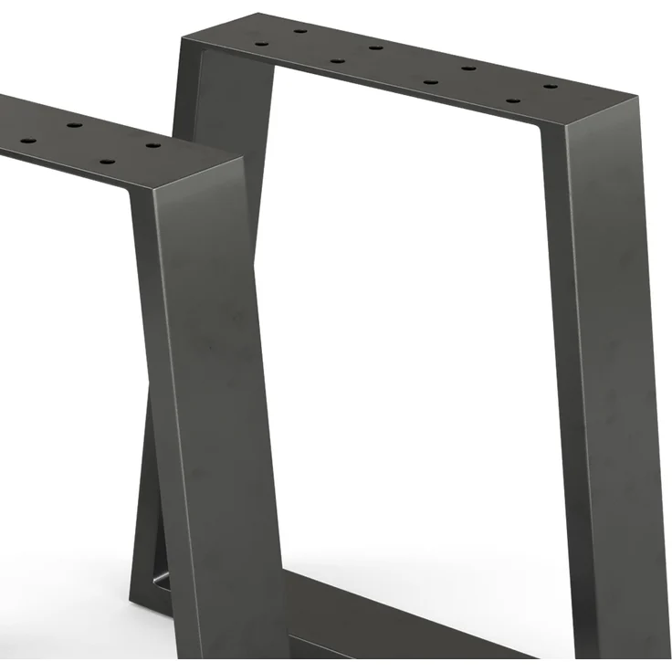 Tischbeine Schwarz 40 x 42 cm Trapezförmig Vicco – Bild 6