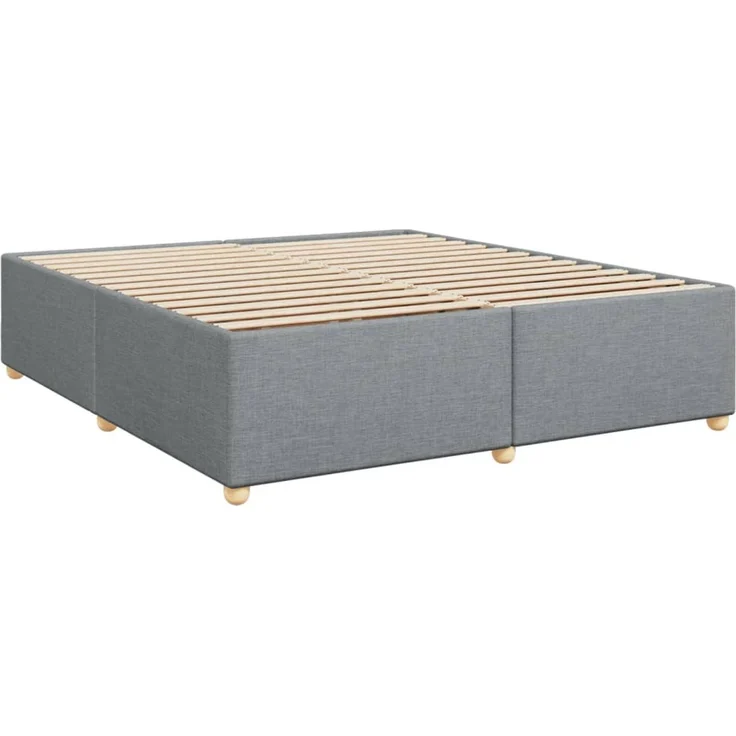 vidaXL Bettgestell ohne Matratze Hellgrau 180x200 cm Stoff 3284750 – Bild 3