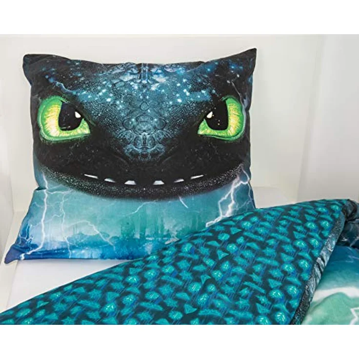 Herding DREAMWORKS DRAGONS Bettwäsche-Set, Wendemotiv, Bettbezug 140x200 cm, Kopfkissenbezug 70x90 cm, Baumwolle/Renforcé – Bild 4