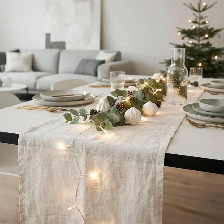 Spetebo LED-Lichterkette Lichterkette mit 10 LED in warm weiß - 150 cm, Weihnachts Tischlichterkette Deko Beleuchtung mit Timer – Bild 3