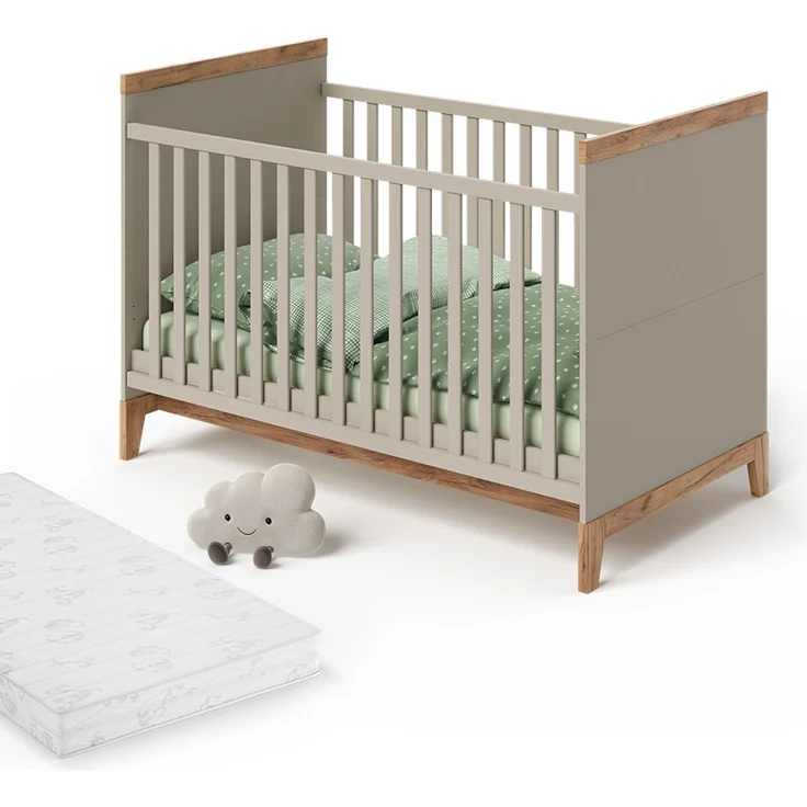 Babybett Malia Cashmere/Artisan 70x140 cm mit Matratze Vitalispa – Bild 6