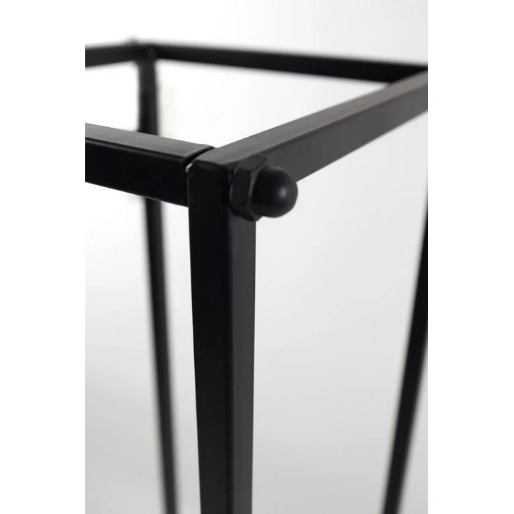 Kobolo Kaminholzregal Kaminholzständer aus schwarz lackiertem Metall 115 cm hoch, BxTxH:33x33x115 cm – Bild 2