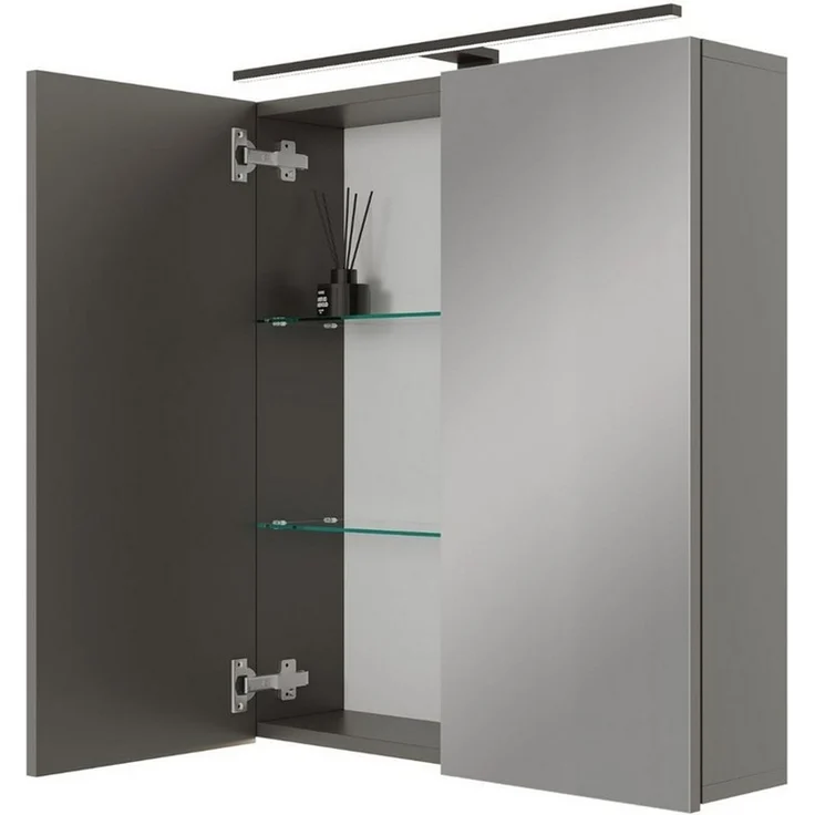 Planetmöbel Badezimmerspiegelschrank Spiegelschrank ARIA (Spiegelschrank Bad mit Beleuchtung und Steckdose, Badschrank mit Spiegel hängend) – Bild 5