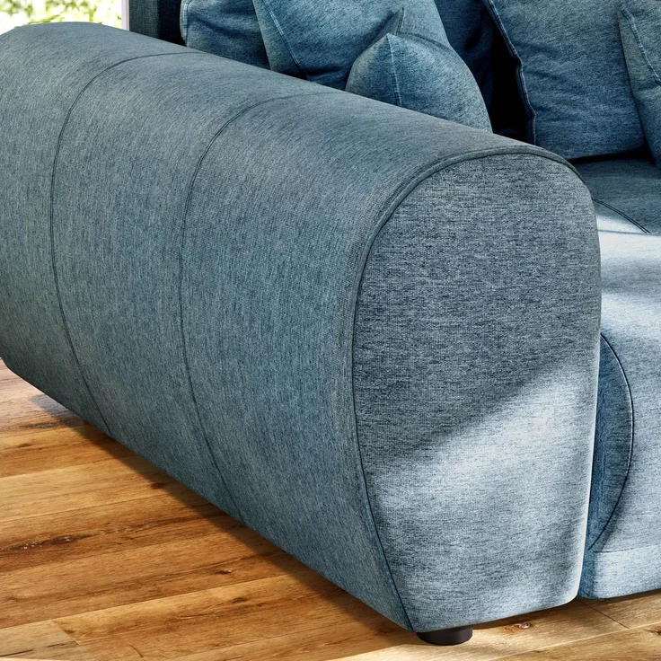 Bigsofa Geflechtstoff 310x135x86 blau MIRELLA – Bild 5