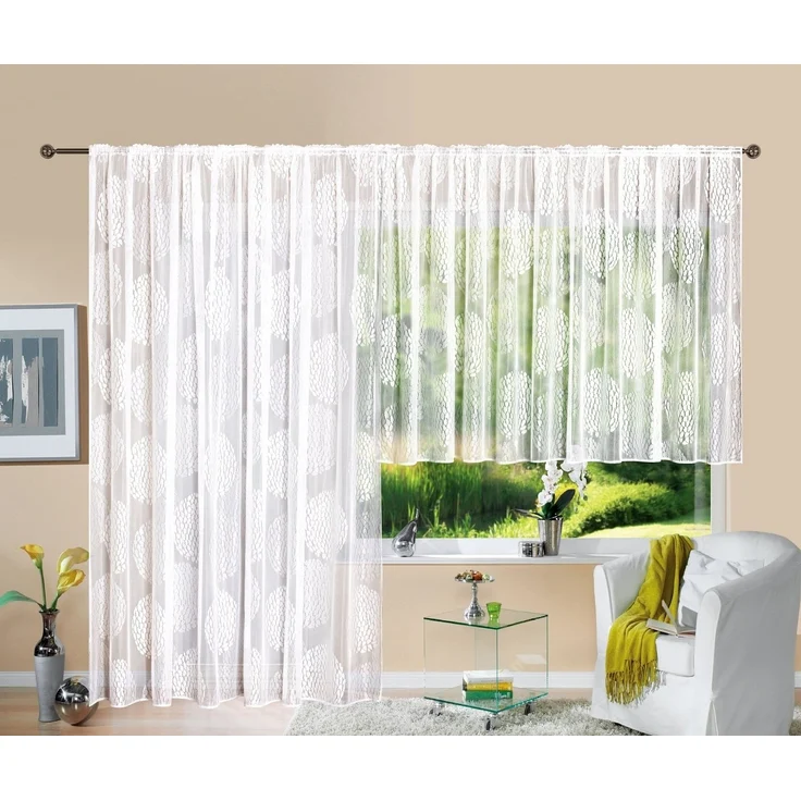 Gardinenbox Bogenstore (1 St), Kräuselband, transparent, Store Jacquard Fabio Kräuselband Transparent Voile 13143 – Bild 2