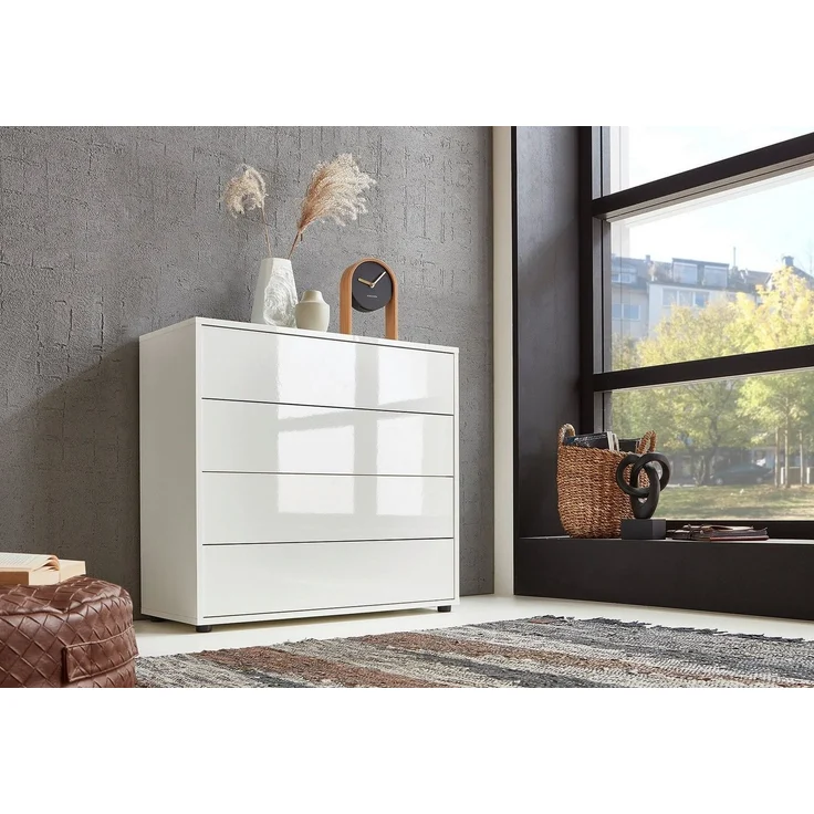 BMG Möbel Sideboard Mailand Set 5 (Kommode Anrichte Aktenschrank), 2x Schuhschrank, 1 x Schubkastenkommode – Bild 3