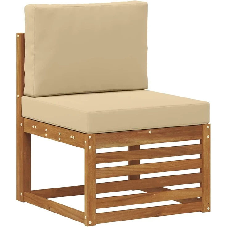 vidaXL Outdoor-Sofagarnitur 7 stk. 7-Sitzer Natur und Beige 3384489 – Bild 4