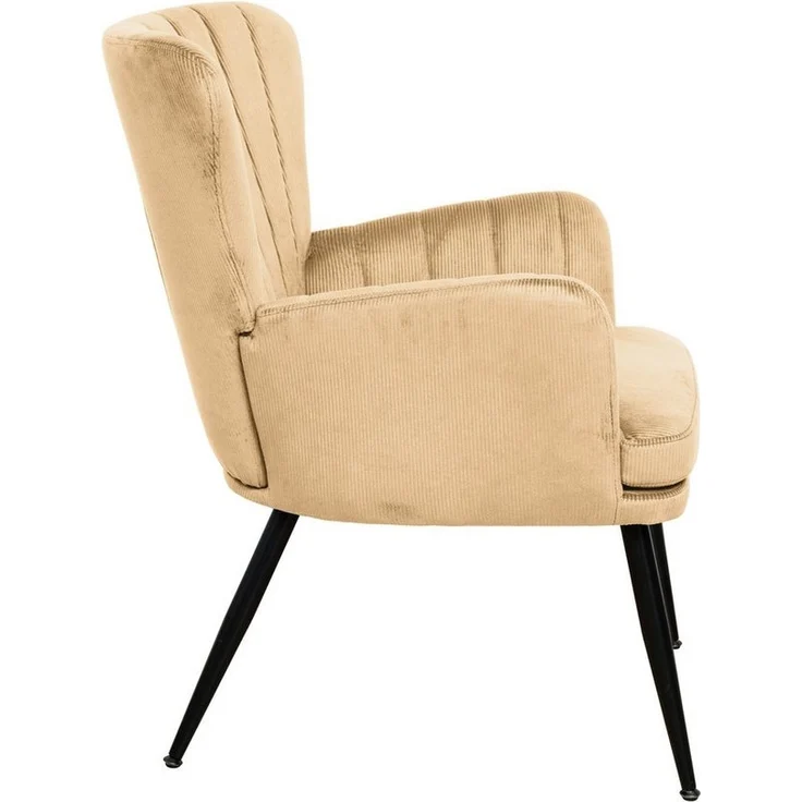 SVITA Sessel SANSA, Corbezug, Lesesessel, Modern, Polsterstuhl,Schwarz – Bild 3