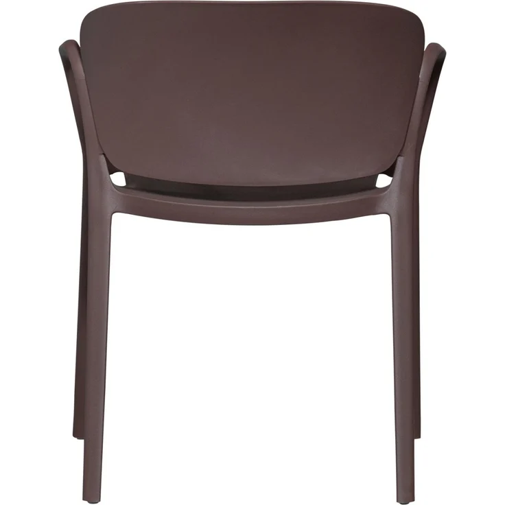 Stapelstuhl Bent aus Kunststoff, modernes Design, stapelbar, lila braun, für drinnen und draußen – Bild 5