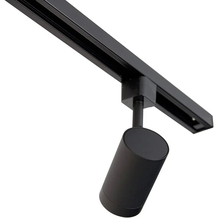 Qazqa Schienensystem-Sets Iconic jeana, ohne Leuchtmittel, GU10, Schwarz, Modern, Stahl, Deckenstrahler 4-flammig – Bild 3