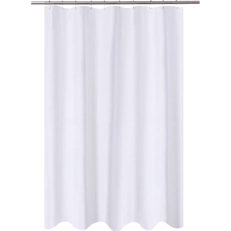 N&Y Home Stoff-Duschvorhang, 137,2x182,9 cm, Badezimmer-Vorhänge mit Ösen, Hotelqualität, waschbar, wasserabweisend, weiß, 137,2x183,9 cm