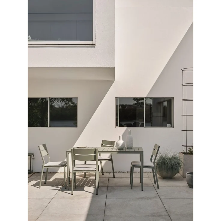 Gartenesstisch Bigby aus Aluminium, modern und rechteckig, hellgrün, für 4–6 Personen – Bild 6