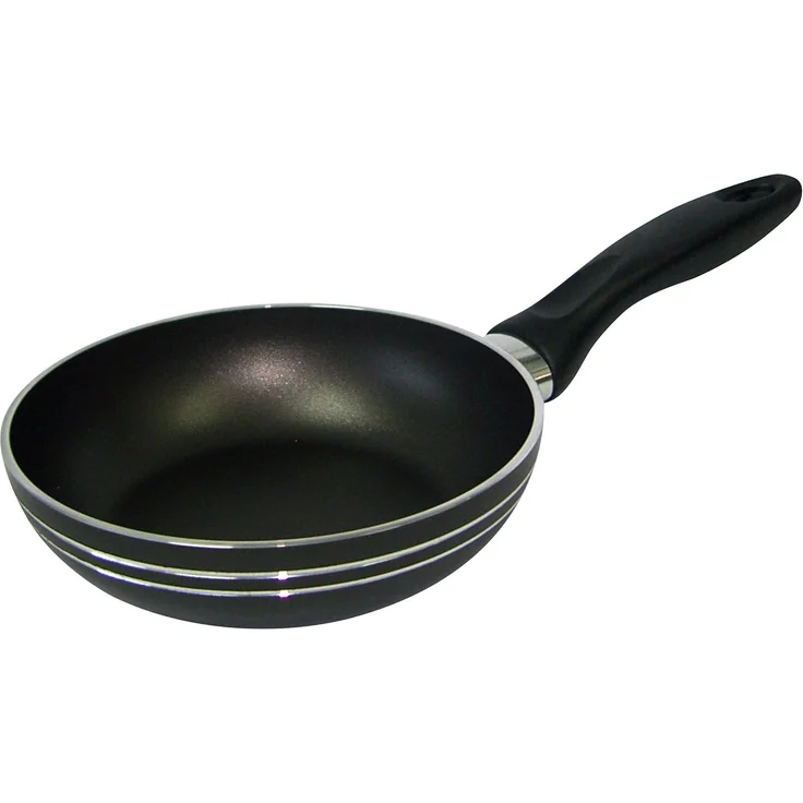 Riess Alu Pfanne Beschichtet 28 cm, hochwertige Antihaft Bratpfanne für fettfreies Kochen, ergonomischer Griff, hitzebeständig bis 220 °C